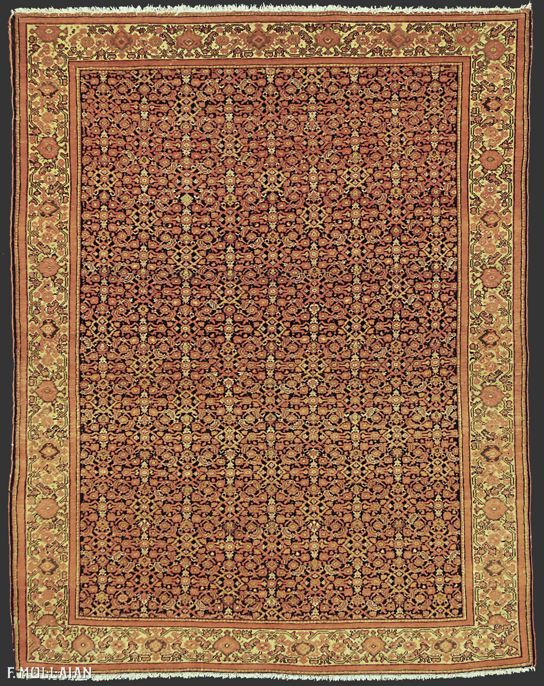 Antique Persian Mishan Malayer Rug (185x138 cm)